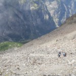 Le pierrier final juste avant d'arriver au refuge