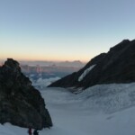 La vue en basculant au col (festijoch) sur le Hobärggletscher