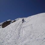 Julien dans le début de la descente